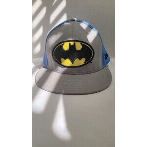 Batman Classic Logo Embroidered DC Comics New Era 59Fifty Fitted Cap Hat 7 5/8
